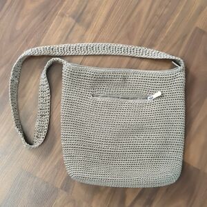 Vintage The Sak Tan Crochet Handbag
